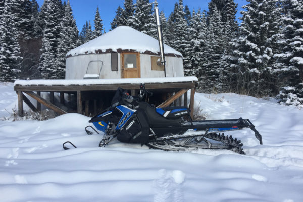 Snowmobile-at-Yurt